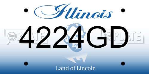 4224GD Illinois License Plate