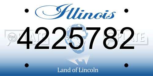 4225782 Illinois License Plate