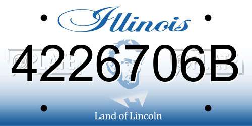 4226706B Illinois License Plate