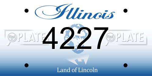 4227 Illinois License Plate