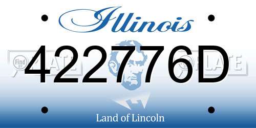 422776D Illinois License Plate