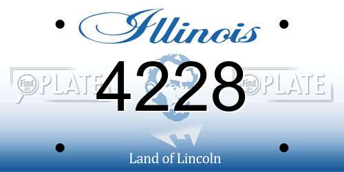 4228 Illinois License Plate