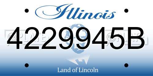 4229945B Illinois License Plate