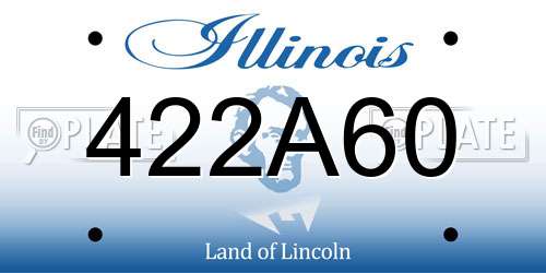 422A60 Illinois License Plate