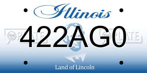 422AG0 Illinois License Plate