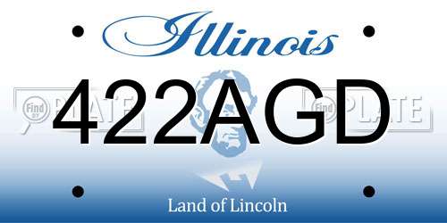 422AGD Illinois License Plate