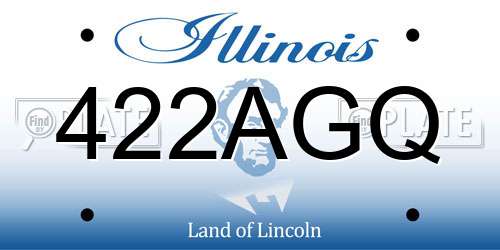 422AGQ Illinois License Plate