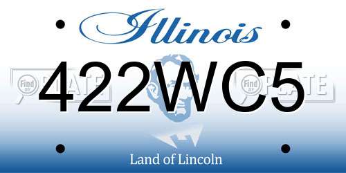 422WC5 Illinois License Plate