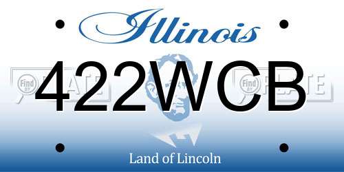 422WCB Illinois License Plate