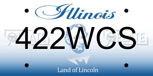 422WCS Illinois License Plate