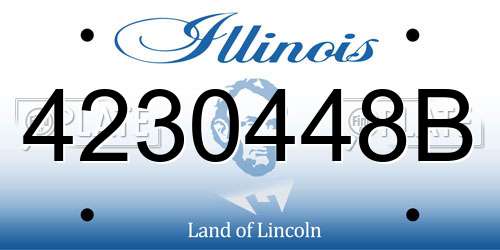 4230448B Illinois License Plate