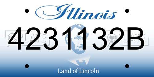 4231132B Illinois License Plate