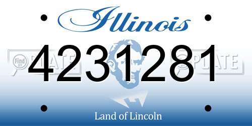 4231281 Illinois License Plate