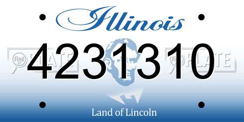 4231310 Illinois License Plate