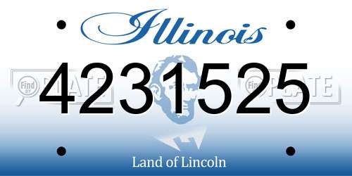4231525 Illinois License Plate