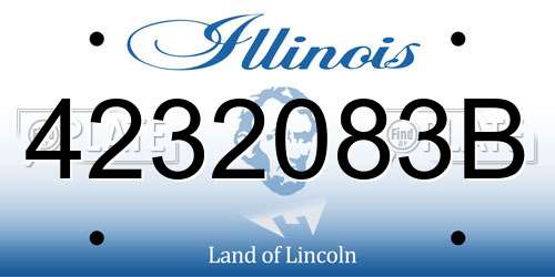 4232083B Illinois License Plate