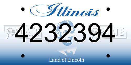 4232394 Illinois License Plate