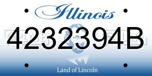 4232394B Illinois License Plate
