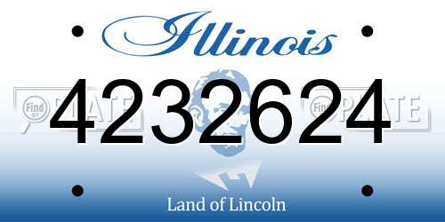 4232624 Illinois License Plate