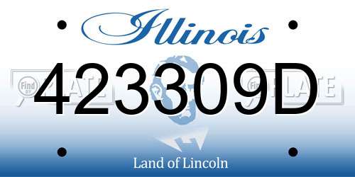 423309D Illinois License Plate