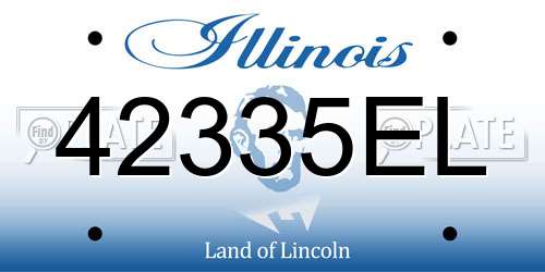 42335EL Illinois License Plate