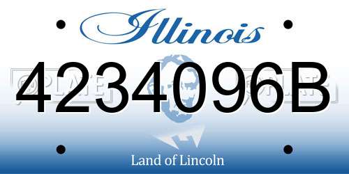 4234096B Illinois License Plate