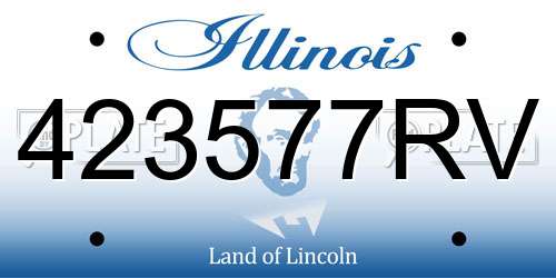 423577RV Illinois License Plate
