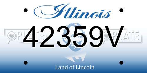 42359V Illinois License Plate