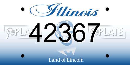 42367 Illinois License Plate