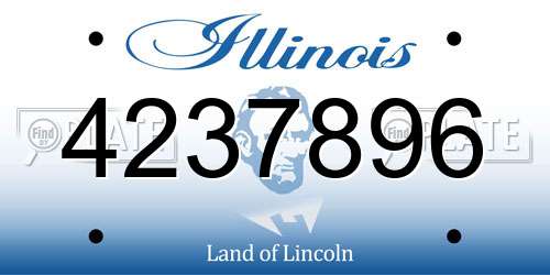 4237896 Illinois License Plate