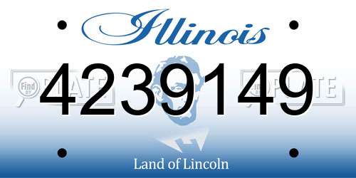 4239149 Illinois License Plate