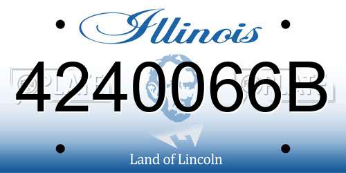 4240066B Illinois License Plate