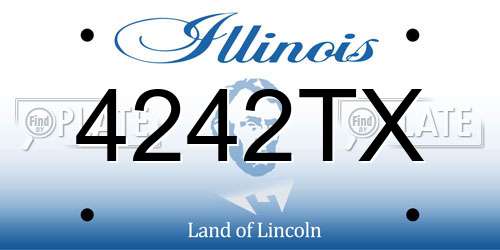 4242TX Illinois License Plate