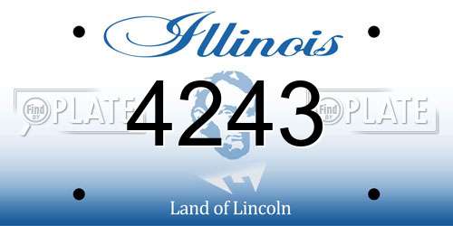 4243 Illinois License Plate