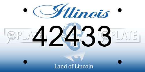 42433 Illinois License Plate