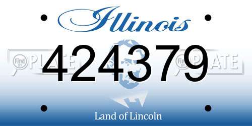 424379 Illinois License Plate