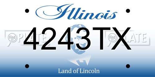 4243TX Illinois License Plate