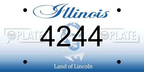 4244 Illinois License Plate