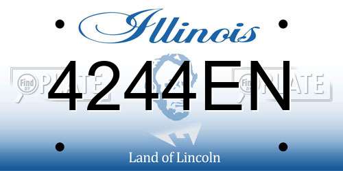 4244EN Illinois License Plate
