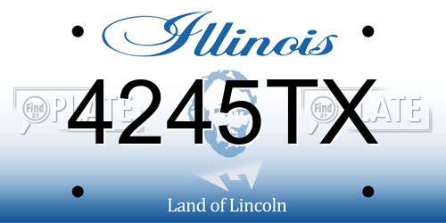 4245TX Illinois License Plate