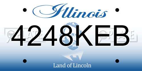 4248KEB Illinois License Plate