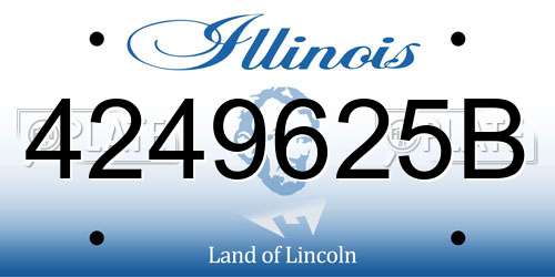4249625B Illinois License Plate