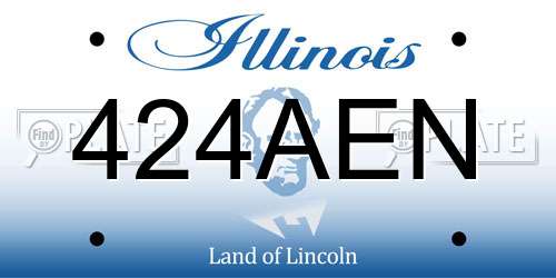 424AEN Illinois License Plate