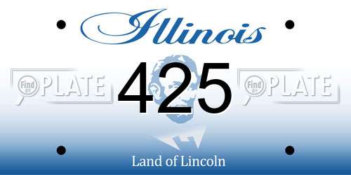 425 Illinois License Plate