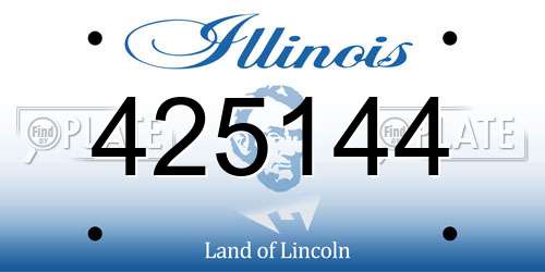 425144 Illinois License Plate