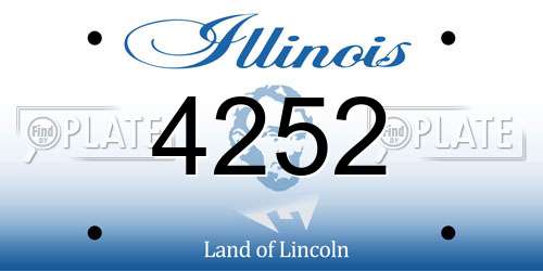 4252 Illinois License Plate