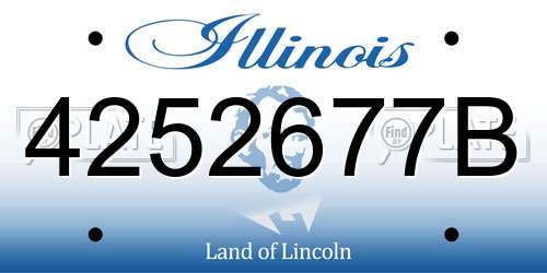 4252677B Illinois License Plate