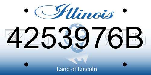 4253976B Illinois License Plate