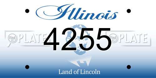 4255 Illinois License Plate