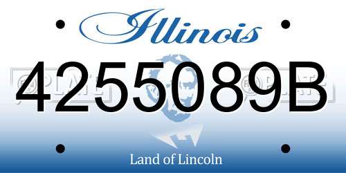 4255089B Illinois License Plate